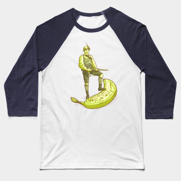 Banana hunter Baseball T-Shirt by jurjenbertens